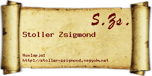 Stoller Zsigmond névjegykártya